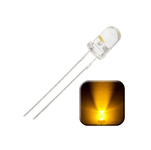 LED 5MM YELLOW شفاف(10تایی)
