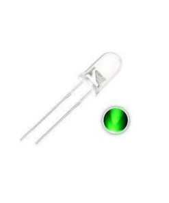 LED 3MM GREEN شفاف(10تایی)