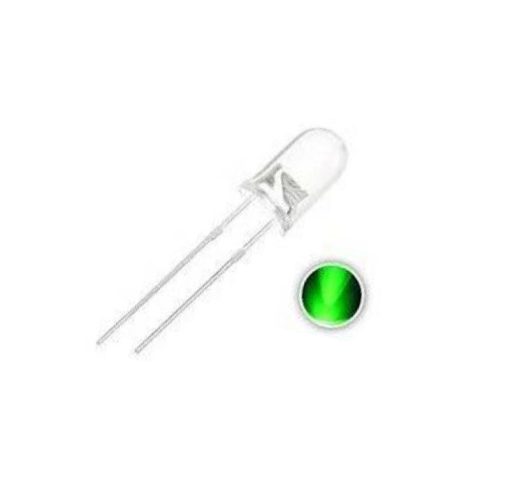 LED 3MM GREEN شفاف(10تایی)