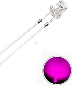 LED 3MM PINK شفاف(10تایی)