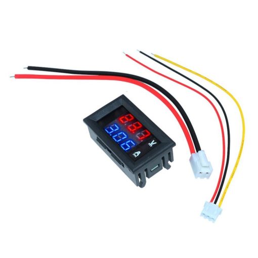 ولتمتر و آمپرمتر قرمز و آبی 10A-99V